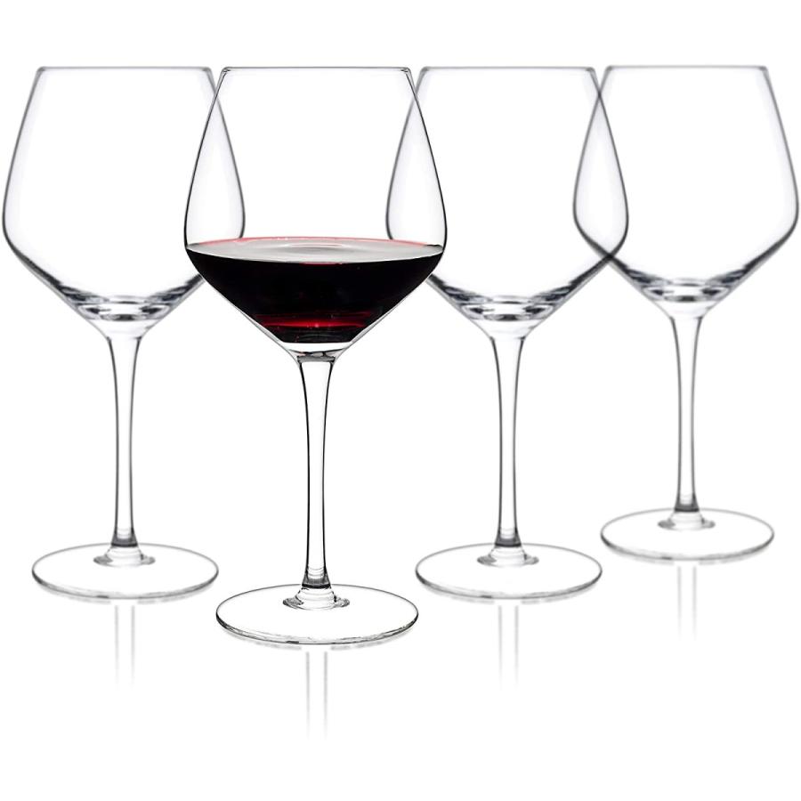 人気商品 - Luxbe - V1.2) (4, Crystal Red Handcrafted Large - 4 of Set Glasses, Wine アルコールグラス 人気商品 - Luxbe - V1.2) (4, Crystal Red Handcrafted Large - 4 of Set Glasses, Wine アルコールグラス