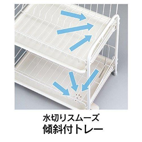 水切りかご 水切りラック アレスタ 水切り ラック 3段 水が流れるトレー HB-1859 パール金属｜ttc｜03