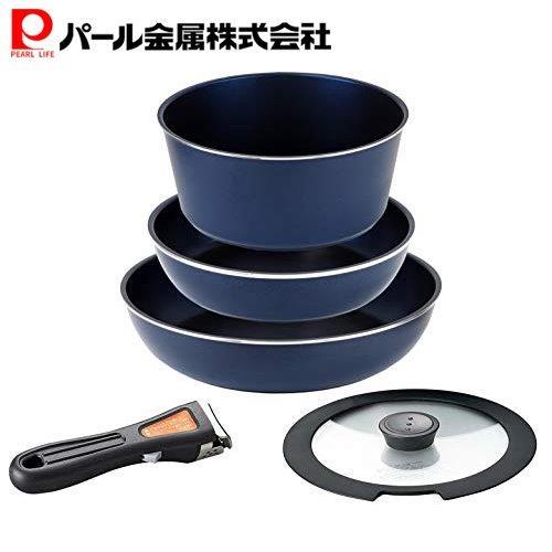 パール金属 鍋 フライパン セット ブルー ダイヤモンドコートパン 取っ手の取れる Ih対応 セット5 ダークブルー Ttc 通販 Yahoo ショッピング