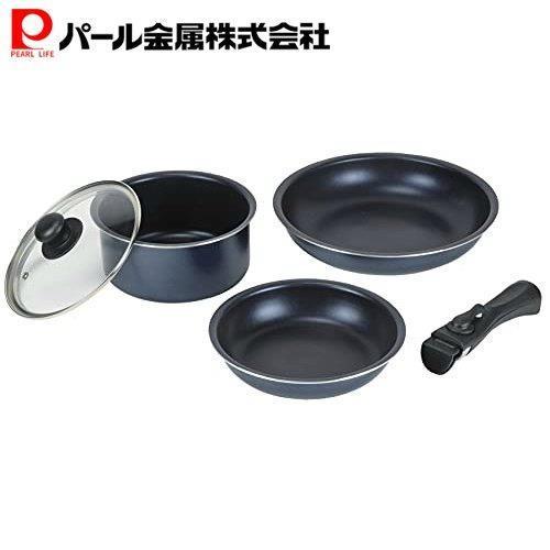 パール金属 クックウェア 3点セット ダイヤモンドコート IH対応