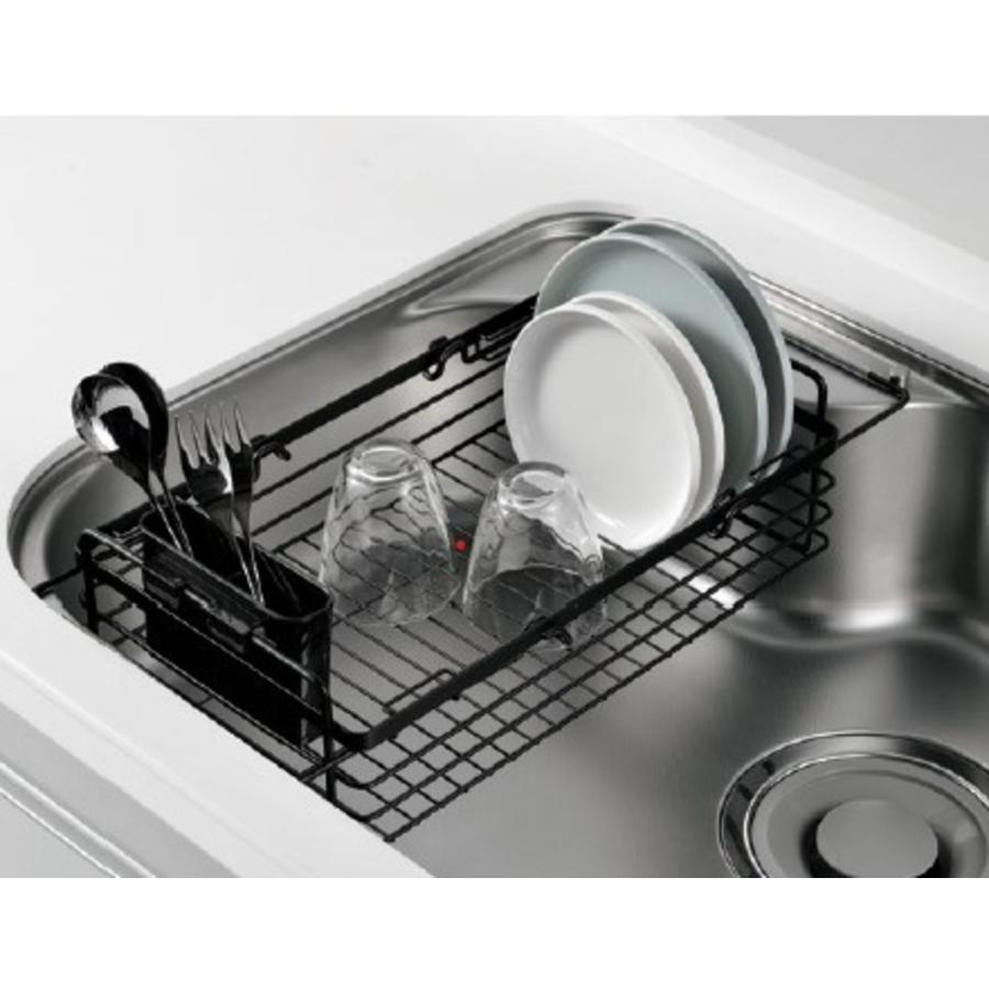 パール金属 シンクスライド式 水切り バスケット モデリエ ブラック HC