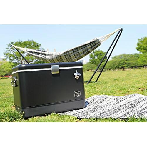 キャプテンスタッグ クーラーボックス スチールフォームクーラー 容量25L 51L 水抜き栓付き CSブラックラベル UE-75の画像