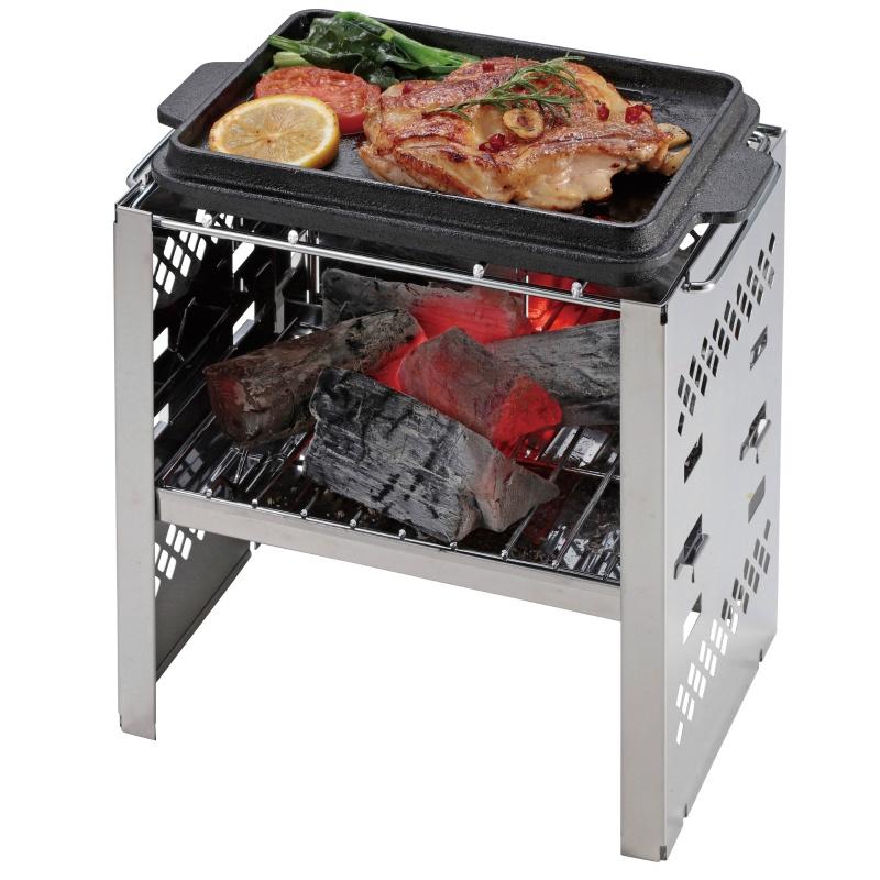 ロストル グリルプレート 鋳鉄製バーベキューグリルプレート 鉄鋳物 BBQ 焼肉 鉄製 バーベキュー 焼き網 バーベキュー・調理用品