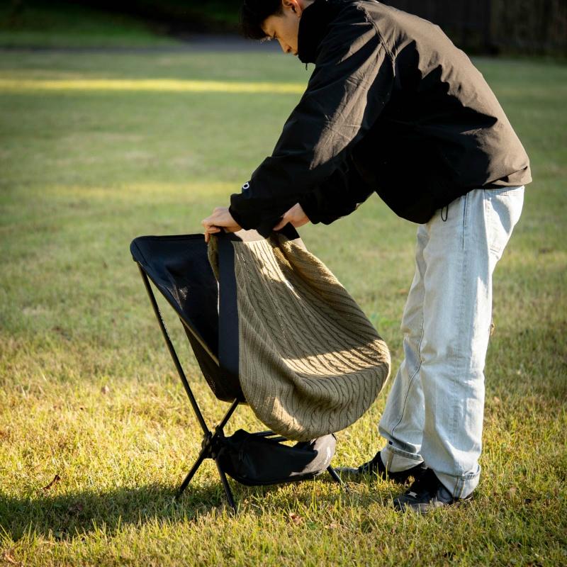 キャプテンスタッグ CAPTAIN STAG アウトドア ザライトチェア用 226 つつむ ニットカバー オリーブ  UC1856 CAPTAIN STAG（キャプテンスタッグ） チェア カバー ザライトチェア用