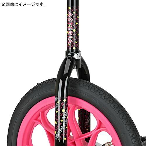 キャプテンスタッグ アステリア 一輪車 18インチ 子供用 スタンド付き ブラック ピンク YG-1344_1