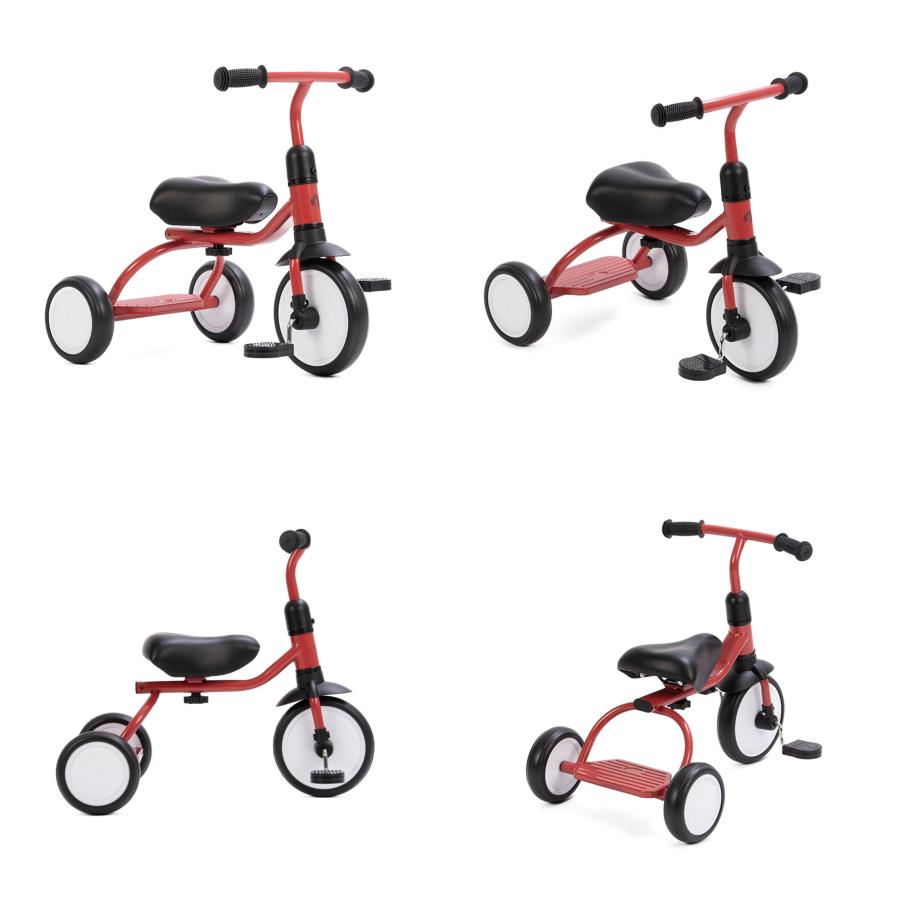 キャプテンスタッグ(CAPTAIN STAG) 三輪車 ステッピ三輪車 対象年齢1歳半〜5歳 足載せステップ付 EVAタイヤ 工具不要 組立簡単 レッド YG-1600_1