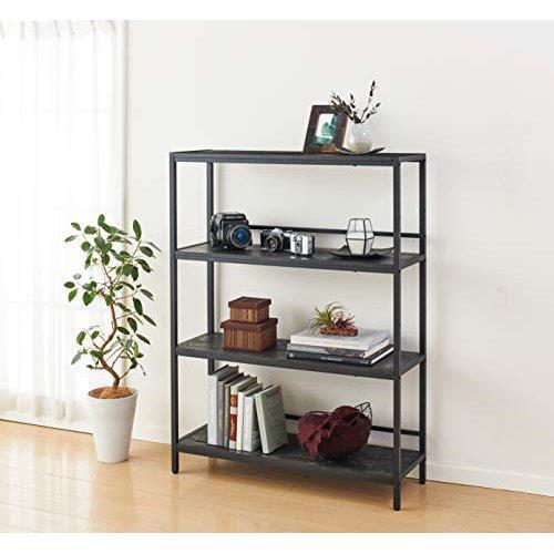 パール金属 古木風ラック 4段 9012 幅900×奥行300×高さ1200mm N-7736