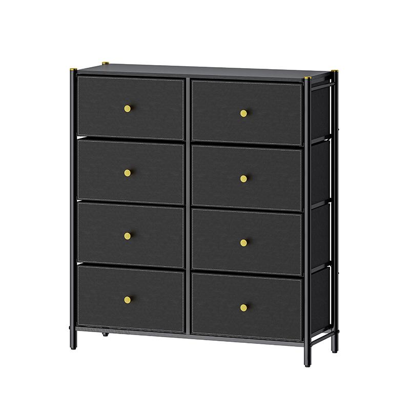 パール金属 収納 ラック チェスト 4段 ダブル W89 幅89×奥行32.5×高さ97cm エレガント ブラック GOLDVEL N-7101の画像