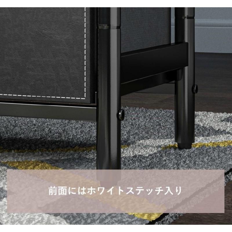 パール金属 収納 ラック チェスト 4段 ダブル W89 幅89×奥行32.5×高さ97cm エレガント ブラック GOLDVEL N-7101の画像