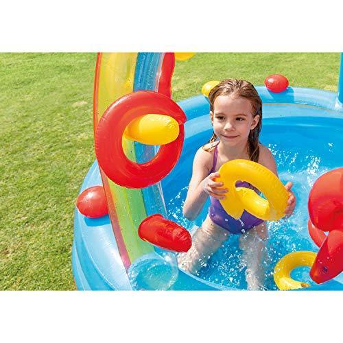 INTEX インテックス プール すべり台 家庭用 子供 レインボーリングプレーセンター 297×193×135cm 57453 ME-7019_3