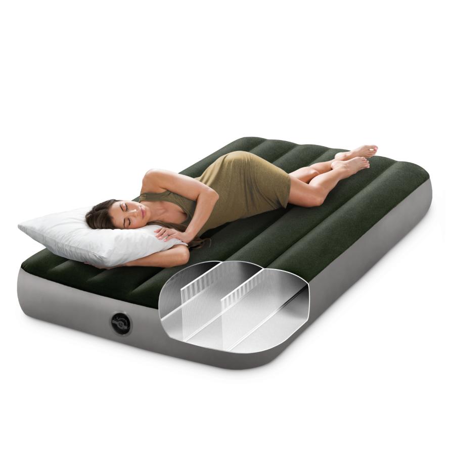 INTEX インテックス フットポンプ付 ダウニーエアーベッド 99×191×25cm