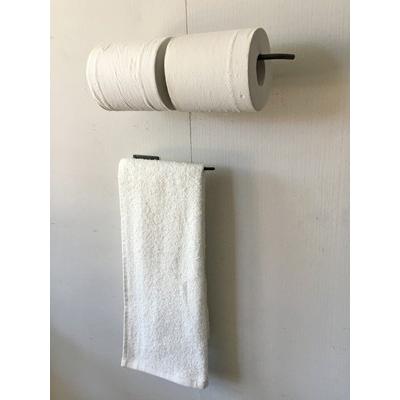 トイレットペーパーホルダー 2連 アイアン ネジ付き 艶消しブラック キッチンペーパー タオル掛け Diy 壁付け インダストリアル メール便可 Oir 077 Oir 077 Ten Tin Doors 通販 Yahoo ショッピング