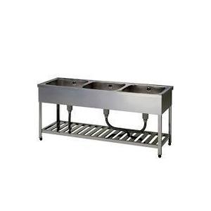 アズマ AZUMA 東製作所 三槽シンク HPC3-1500 1500×600×800mm バックガード無し