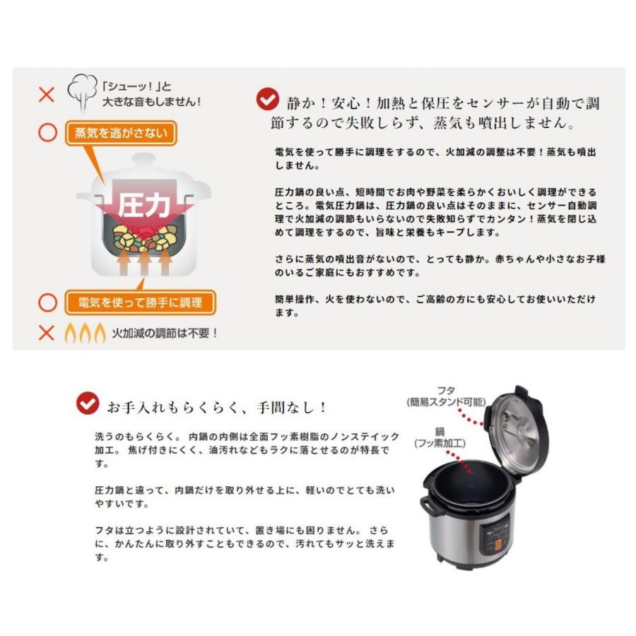ワンダーシェフ 圧力鍋 プロ仕様 家庭用マイコン 電気圧力鍋 8.0 ワンダーシェフ 圧力鍋 プロ仕様 家庭用マイコン 電気圧力鍋 8.0