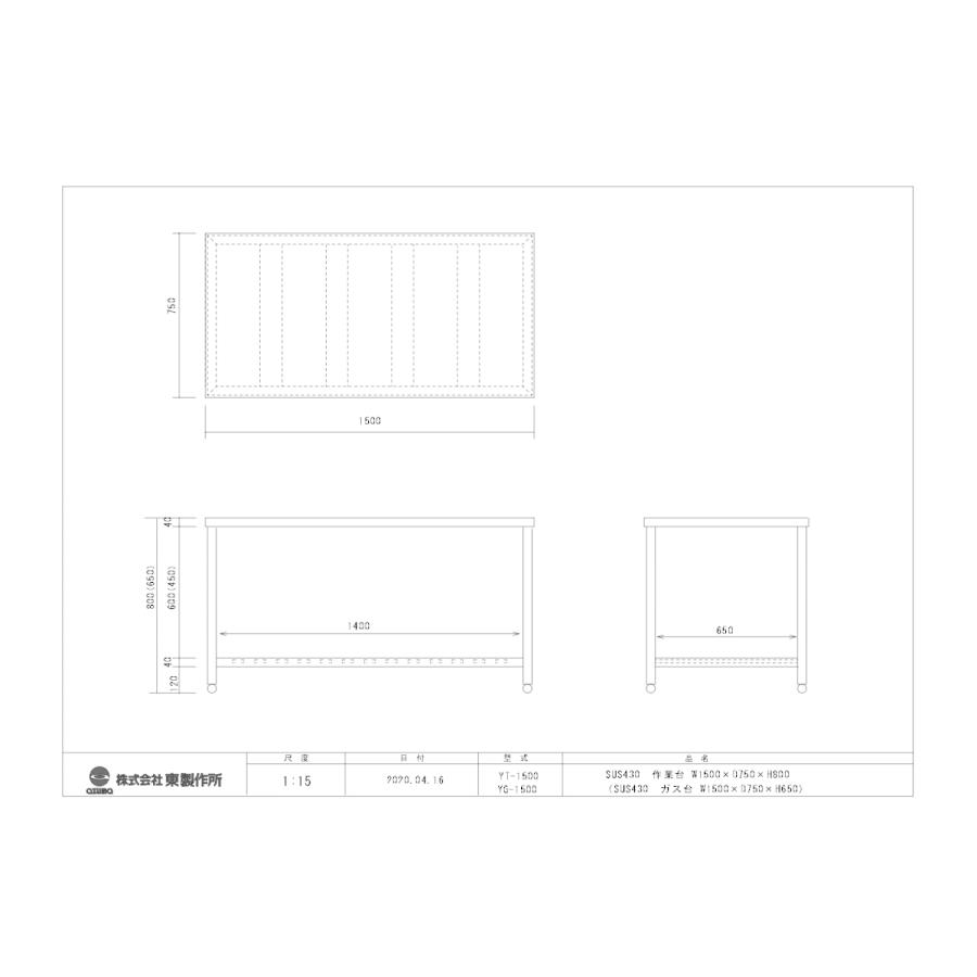 超爆安 業務用厨房 機器用品INBISH枠仕様 キャスター付作業台