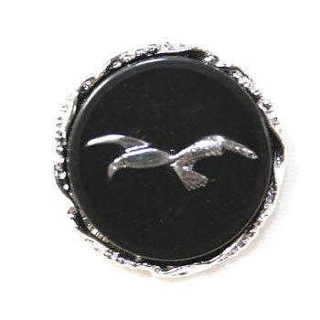 【送料無料】メタルボタンかもめcolor.5・15mm【イタリア製ビンテージボタン】紳士服スーツジャケットの袖口・袖ボタンに[1個から販売] | 