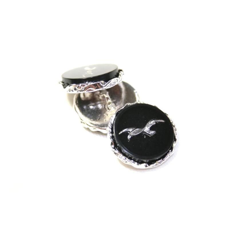 【送料無料】メタルボタンかもめcolor.5・20mm【イタリア製ビンテージボタン】高級スーツジャケット用ボタン[1個から販売] |  | 01