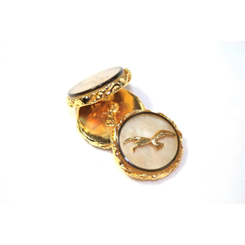 【送料無料】メタルボタンかもめcolor.6・20mm【イタリア製ビンテージボタン】高級スーツジャケット用ボタン[1個から販売] |  | 01