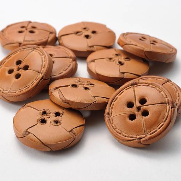 本革ボタン LZ1500 25mm  color.01ライトブラウン  コート対応ボタン 革ボタン,レザーボタン,皮ボタン老舗テーラー御用達スーツボタン専門店の高級ボタン |  | 01