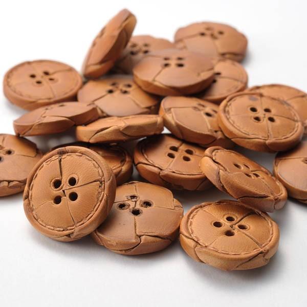 本革ボタン LZ1500 20mm  color.01ライトブラウン  コート対応ボタン 革ボタン,レザーボタン,皮ボタン老舗テーラー御用達スーツボタン専門店の高級ボタン |  | 01