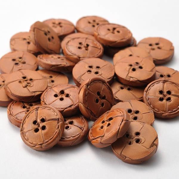 本革ボタン LZ1500 15mm  color.01ライトブラウン  袖用ボタン 革ボタン,レザーボタン,皮ボタン老舗テーラー御用達スーツボタン専門店 |  | 01