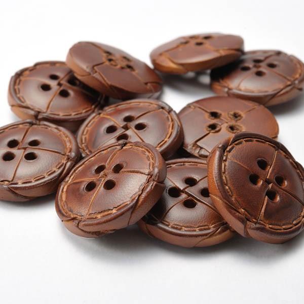 本革ボタン LZ1500 25mm  color.03ブラウン  コート対応ボタン老舗テーラー御用達スーツボタン専門店の革ボタン,レザーボタン,皮ボタン |  | 01