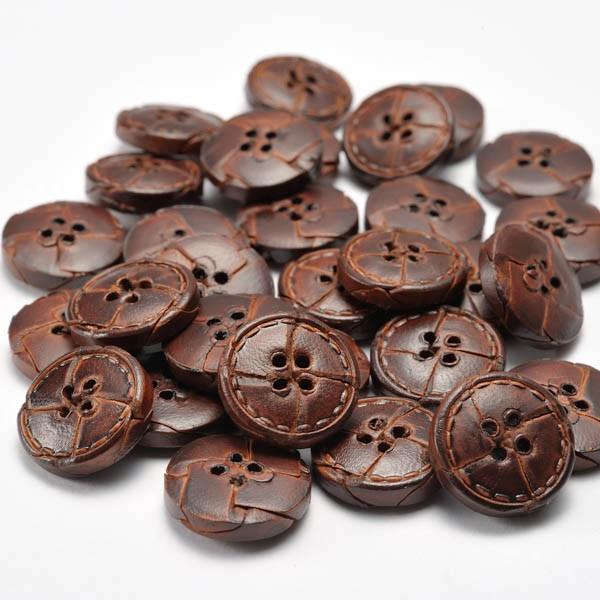 本革ボタン LZ1500 20mm  color.03ブラウン  コート対応ボタン 革ボタン,レザーボタン,皮ボタン老舗テーラー御用達スーツボタン専門店 |  | 01