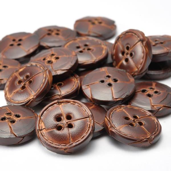 本革ボタン LZ1500 15mm  color.03ブラウン  袖用ボタン 革ボタン,レザーボタン,皮ボタン老舗テーラー御用達スーツボタン専門店 |  | 01