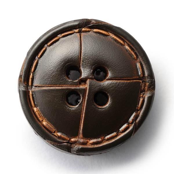 本革ボタン LZ1500 25mm  color.04ダークブラウン  コート対応ボタン老舗テーラー御用達スーツボタン専門店の革ボタン,レザーボタン,皮ボタン | 