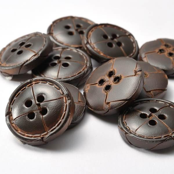 本革ボタン LZ1500 25mm  color.04ダークブラウン  コート対応ボタン老舗テーラー御用達スーツボタン専門店の革ボタン,レザーボタン,皮ボタン |  | 01
