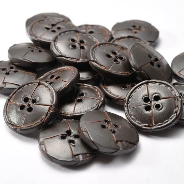 本革ボタン LZ1500 20mm  color.04ダークブラウン  コート対応ボタン 革ボタン,レザーボタン,皮ボタン老舗テーラー御用達スーツボタン専門店 |  | 01