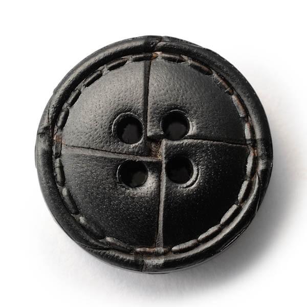 本革ボタン LZ1500 25mm  color.05ブラック  コート対応ボタン 革ボタン,レザーボタン,皮ボタン老舗テーラー御用達スーツボタン専門店 | 