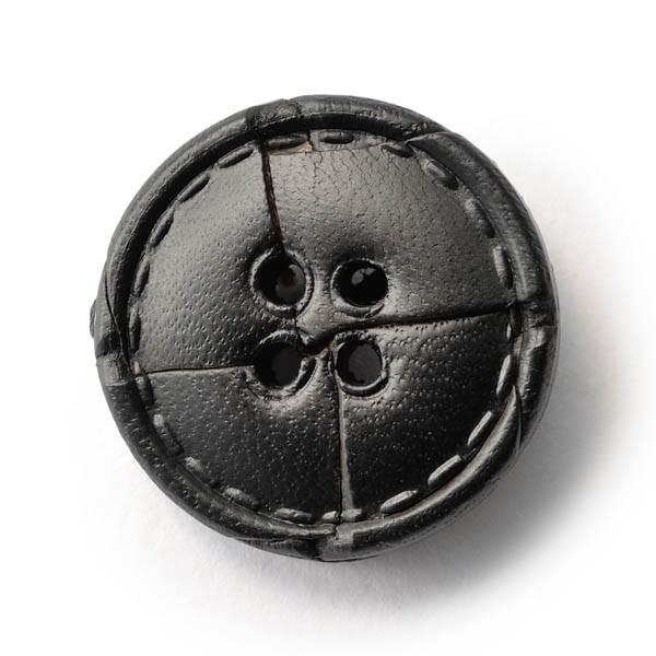 本革ボタン LZ1500 20mm  color.05ブラック  コート対応ボタン 革ボタン,レザーボタン,皮ボタン老舗テーラー御用達スーツボタン専門店の高級ボタン | 