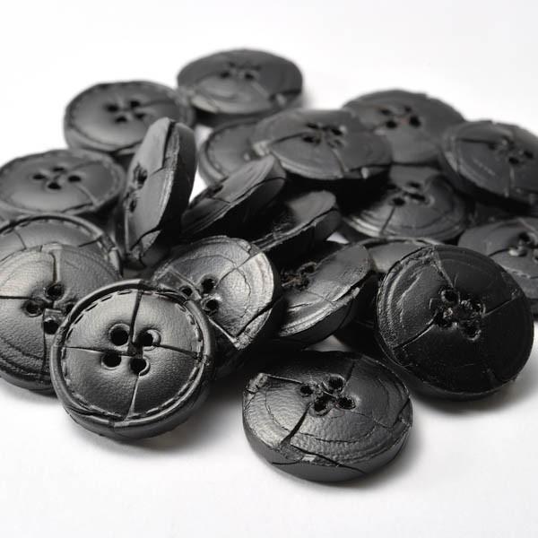 本革ボタン LZ1500 20mm  color.05ブラック  コート対応ボタン 革ボタン,レザーボタン,皮ボタン老舗テーラー御用達スーツボタン専門店の高級ボタン |  | 01