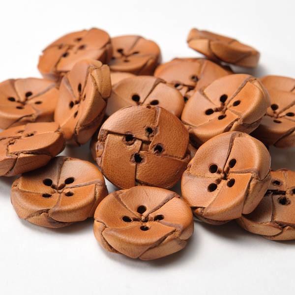 本革ボタン LZ-2200 20mm  color.01ライトブラウン  コート対応ボタン老舗テーラー御用達スーツボタン専門店の革ボタン,レザーボタン,皮ボタン |  | 01