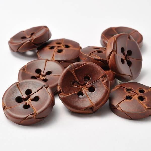 本革ボタン LZ-2200 25mm  color.03ブラウン  コート対応ボタン老舗テーラー御用達スーツボタン専門店の革ボタン,レザーボタン,皮ボタン |  | 01