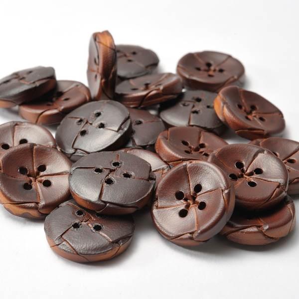本革ボタン LZ-2200 20mm  color.03ブラウン  コート対応ボタン老舗テーラー御用達スーツボタン専門店の革ボタン,レザーボタン,皮ボタン |  | 01