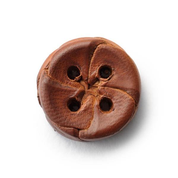 本革ボタン LZ-2200 15mm  color.03ブラウン  袖用ボタン老舗テーラー御用達スーツボタン専門店の革ボタン,レザーボタン,皮ボタン | 