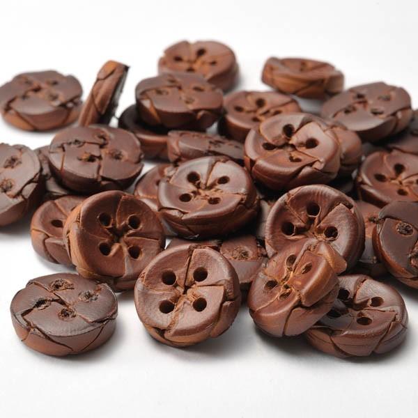 本革ボタン LZ-2200 15mm  color.03ブラウン  袖用ボタン老舗テーラー御用達スーツボタン専門店の革ボタン,レザーボタン,皮ボタン |  | 01