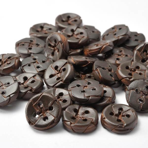 本革ボタン LZ-2200 15mm  color.04ダークブラウン  袖用ボタン老舗テーラー御用達スーツボタン専門店の革ボタン,レザーボタン,皮ボタン |  | 01