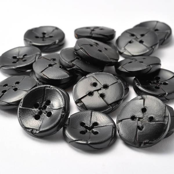 本革ボタン LZ-2200 20mm  color.05ブラック  コート対応ボタン老舗テーラー御用達スーツボタン専門店の高級ボタン |  | 01