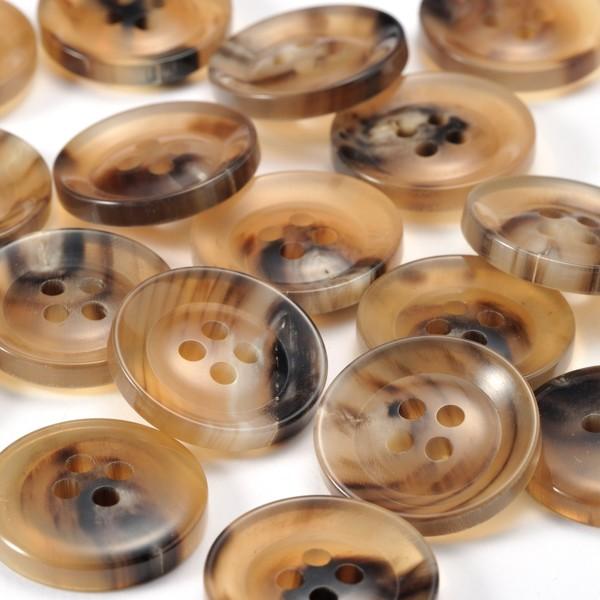 水牛ボタンK-250 COLOR.7A ライトブラウン20mm 老舗テーラー御用達スーツボタン専門店の高級ボタン |  | 01