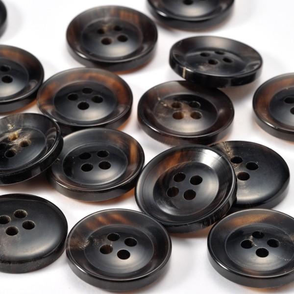 水牛ボタンK-250 COLOR.7B こげ茶20mm 老舗テーラー御用達スーツボタン専門店の高級ボタン |  | 01