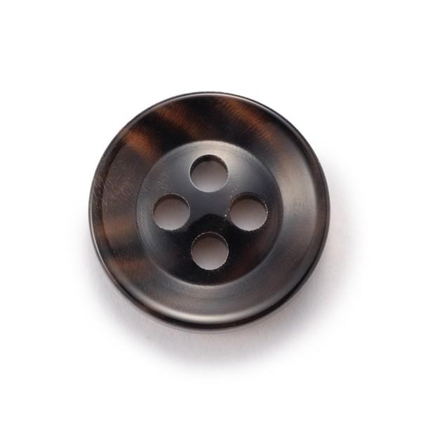 水牛ボタンK-250 COLOR.7B こげ茶15mm紳士服スーツジャケットの袖口・袖ボタンに 老舗テーラー御用達スーツボタン専門店の高級ボタン | 