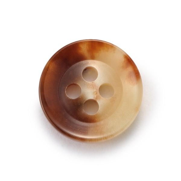 水牛ボタンK-250 COLOR.4A こげ茶,茶,ベージュ15mm紳士服スーツジャケットの袖口・袖ボタン 老舗テーラー御用達スーツボタン専門店の高級ボタン | 