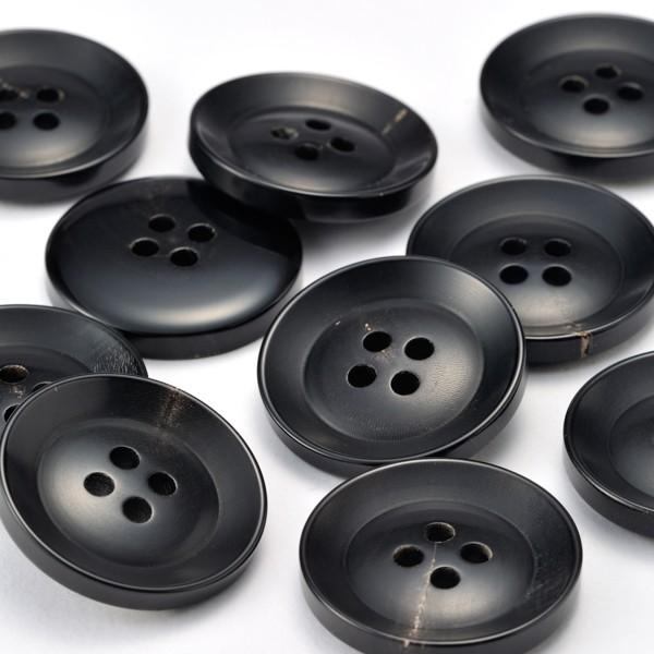 水牛ボタンK-250 COLOR.5 黒23mm  コートボタンの取替 老舗テーラー御用達スーツボタン専門店の高級ボタン |  | 01