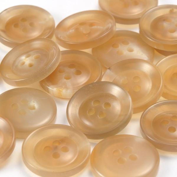 水牛ボタンK-250 COLOR.1 ベージュ 18mm 老舗テーラー御用達スーツボタン専門店の高級ボタン |  | 01
