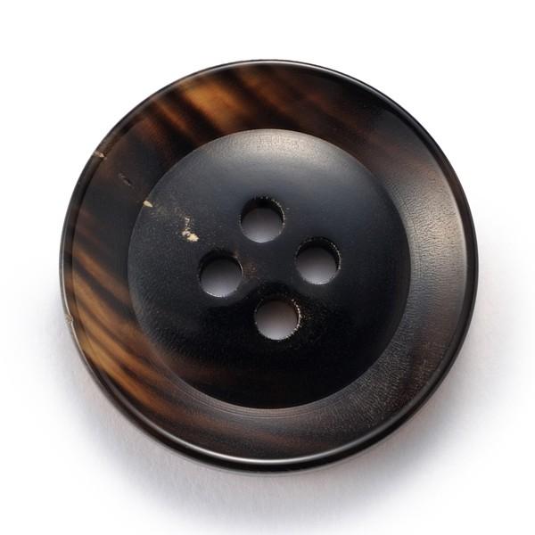 水牛ボタンK-250 COLOR.7B こげ茶 23mm コートボタンの取替 老舗テーラー御用達スーツボタン専門店の高級ボタン | 