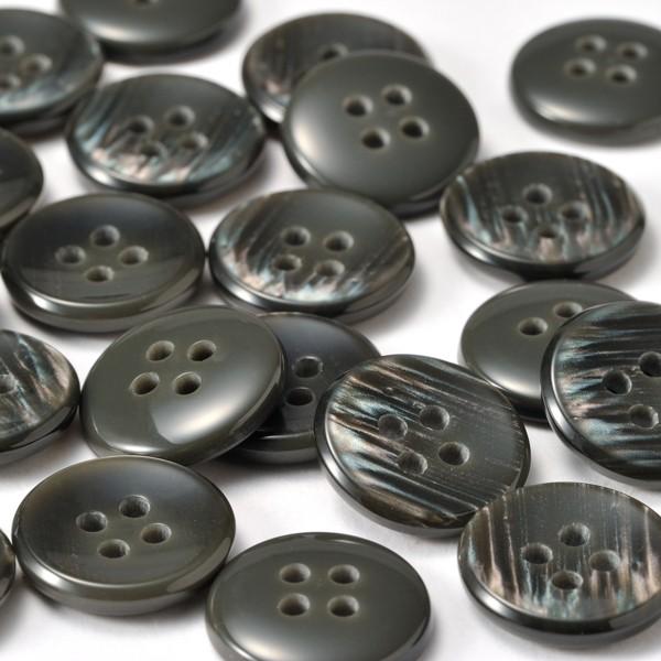 送料無料 416 COLOR.6ライトグレー  15mm紳士服スーツジャケットの袖口・袖ボタン 老舗テーラー御用達スーツボタン専門店の高級ボタン |  | 01