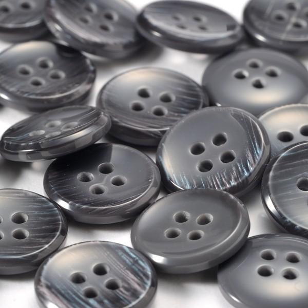 送料無料 416 COLOR.9グレー  15mm紳士服スーツジャケットの袖口・袖ボタン 老舗テーラー御用達スーツボタン専門店の高級ボタン |  | 01